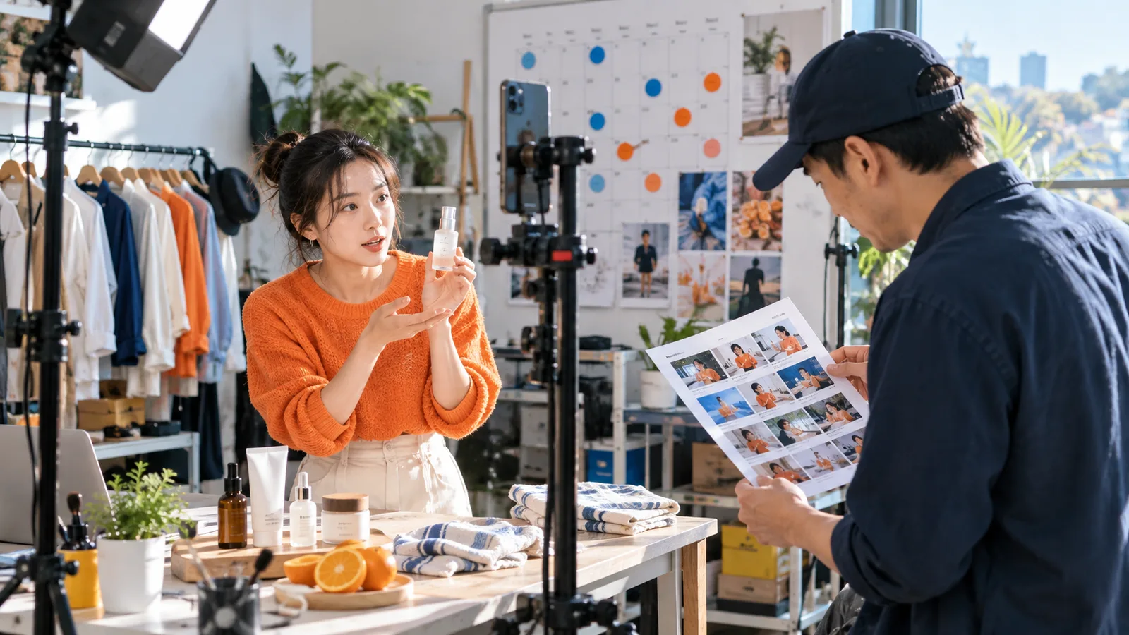 세로형 영상 촬영과 월간 편성을 함께 준비하는 네이버 클립 제작 현장