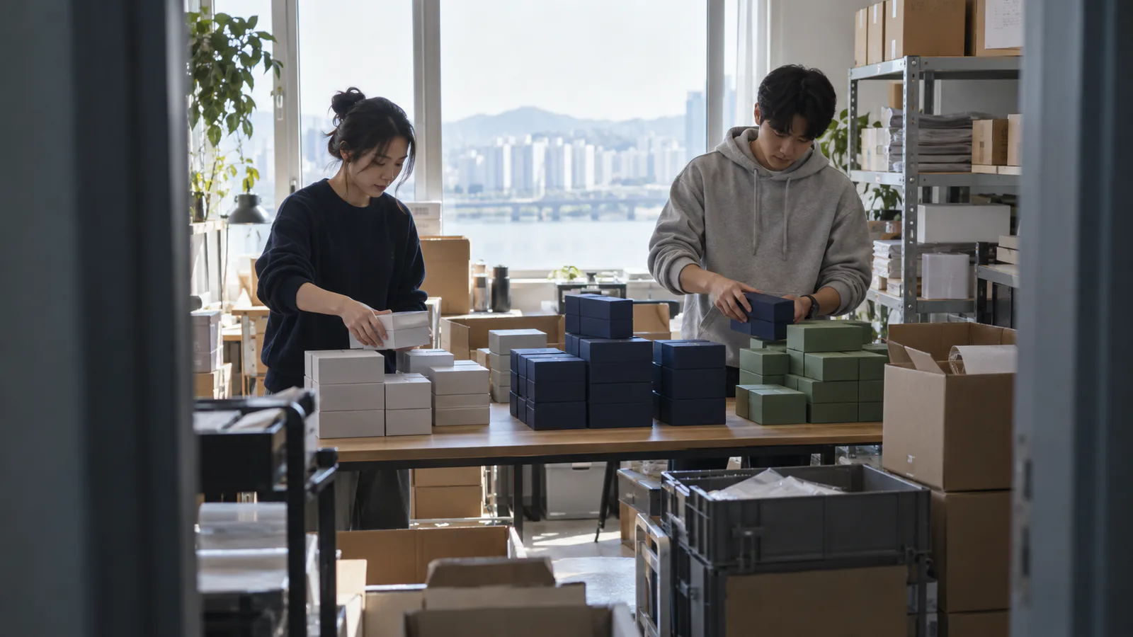 모바일 랜딩페이지에서 검색 유입과 문의 완료를 시험하는 마케팅 담당자